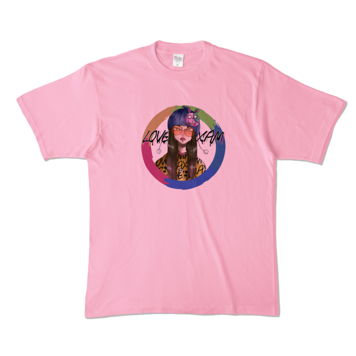 カラーTシャツ - XL - ピーチ (淡色)