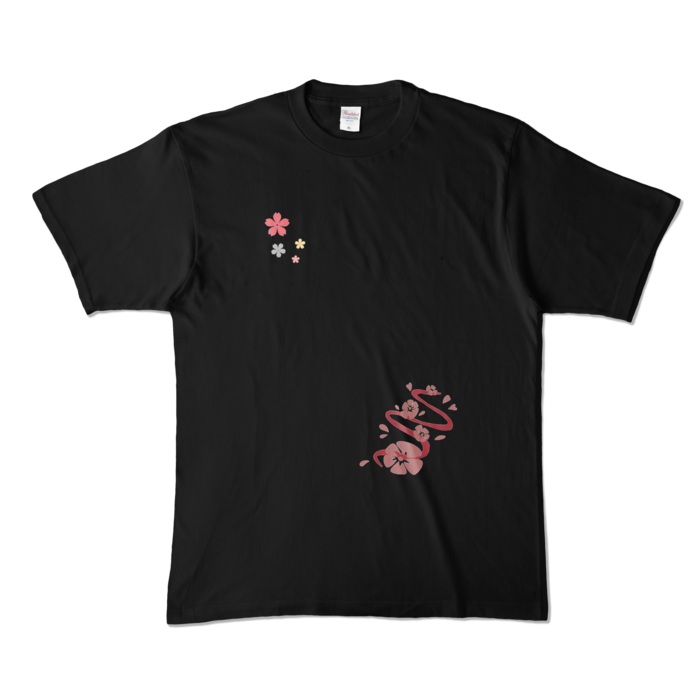 花と桜 - XL - ブラック