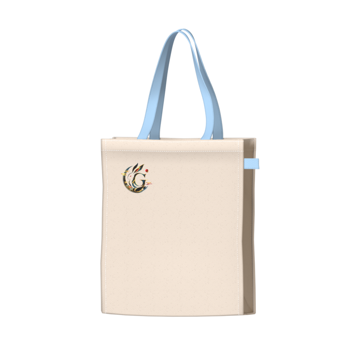 ツートンカラーバッグ - ブルー - W34 × H41 × D14cm