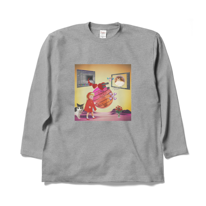 ロングスリーブTシャツ - XL - 杢グレー