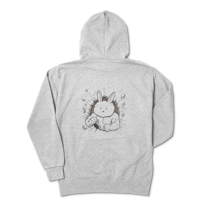 パーカー - XL - 杢グレー