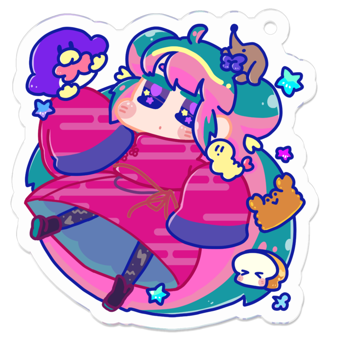 アクリルキーホルダー（コーティング） - 50 x 50 (mm)