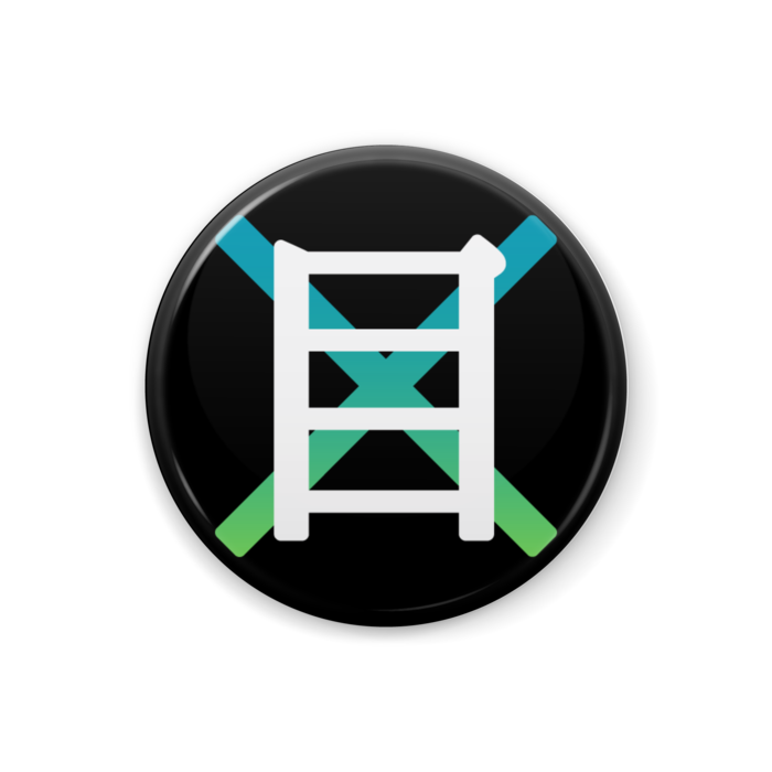 緑の空【目】支援希望缶バッジ