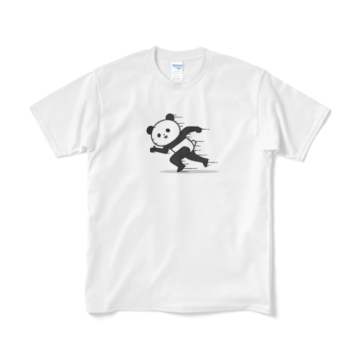 すごい走るAパンダTシャツ - M - ホワイト