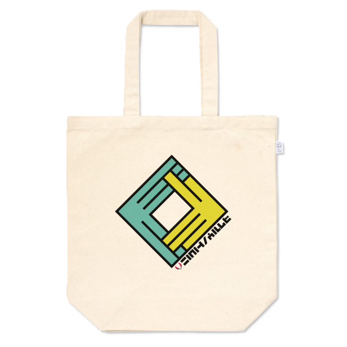 トートバッグ - M - 緑×黄 プリント面積中(2)