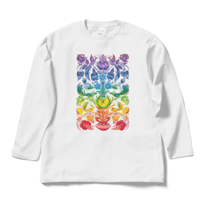 ロングスリーブTシャツ(レインボー)  - L - ホワイト
