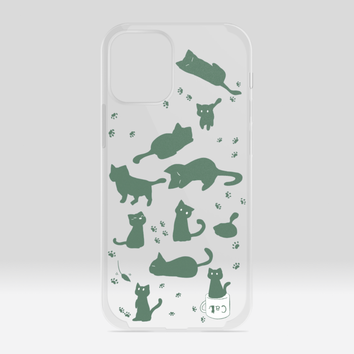 蓬ねこクリアiPhoneケース - iPhone12 mini(2)