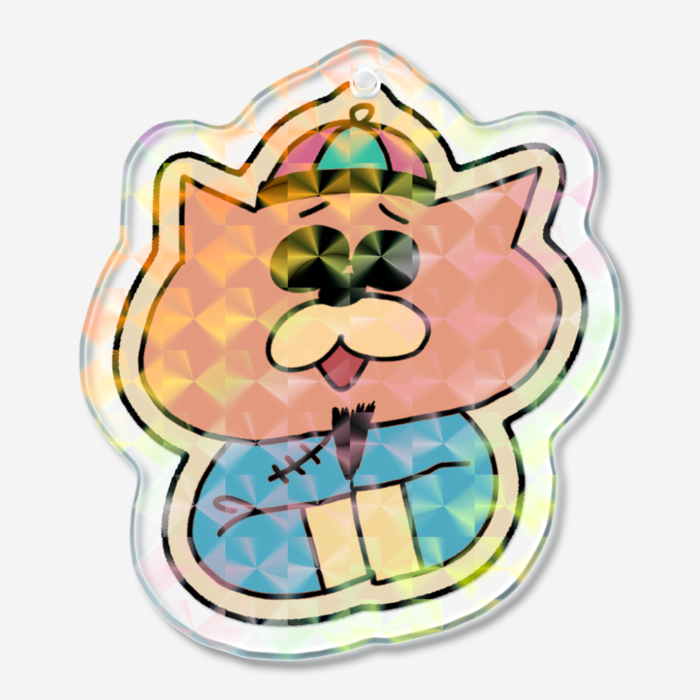 ホログラムアクリルキーホルダー - 50 × 50mm