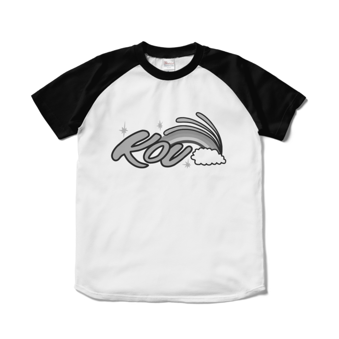 ラグランTシャツ - S - ホワイト×ブラック