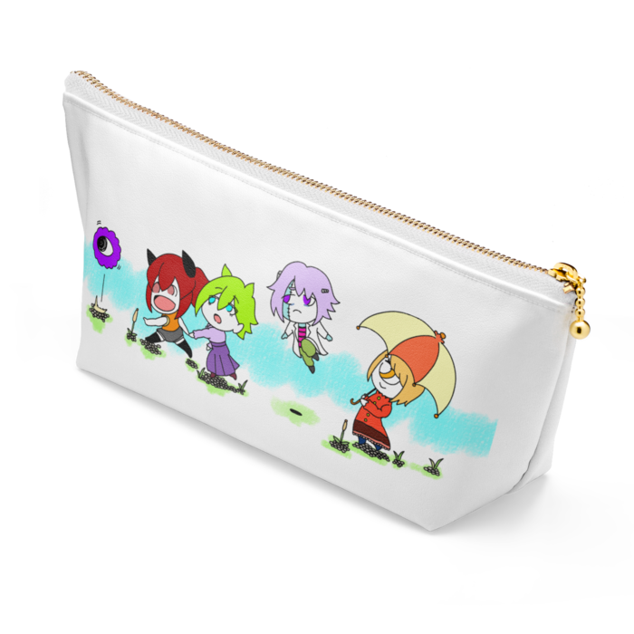 ポーチ - 長さ21.5cm / 高さ10cm - ホワイト