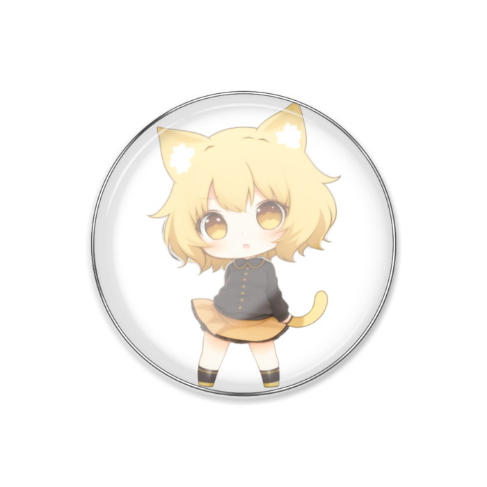 No.2「猫獣人ちゃん」ピンバッジ