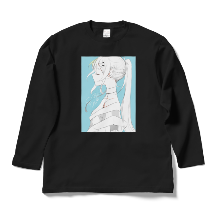 【L / ブラック】春めきロングTシャツ