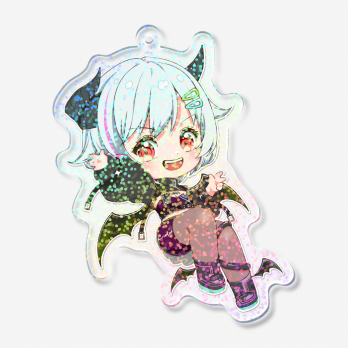 ホログラムアクリルキーホルダー - 70 × 70mm