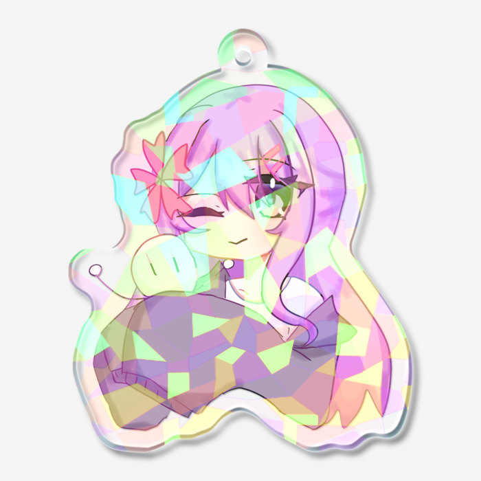 ホログラムアクリルキーホルダー - 50 × 50mm