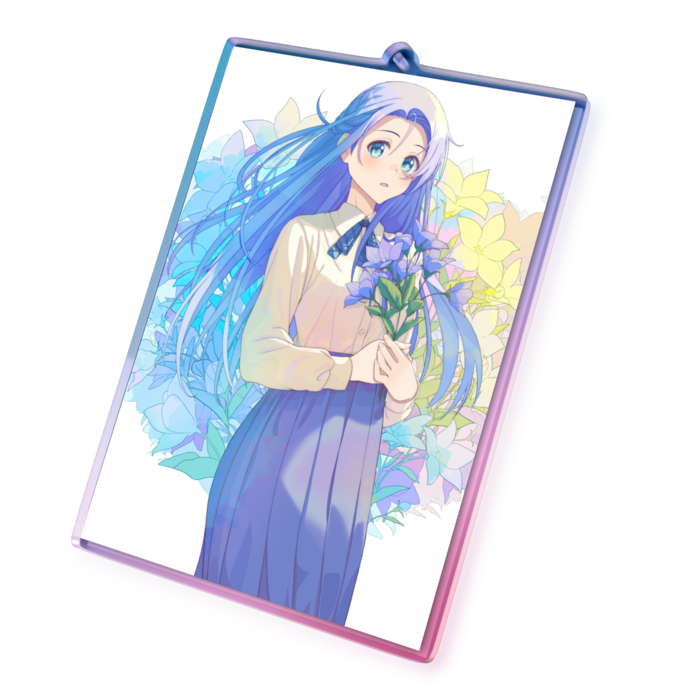 オーロラアクリルキーホルダー - 100 × 100mm