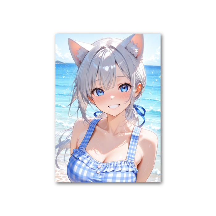 フォト風カード - 縦 - ギンガム×チャイナ