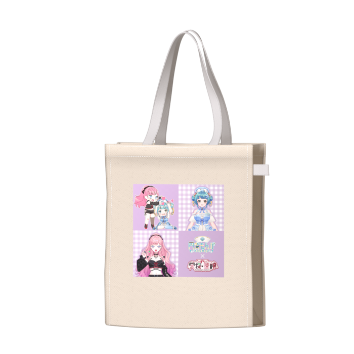 ツートンカラーバッグ - ホワイト - W34 × H41 × D14cm