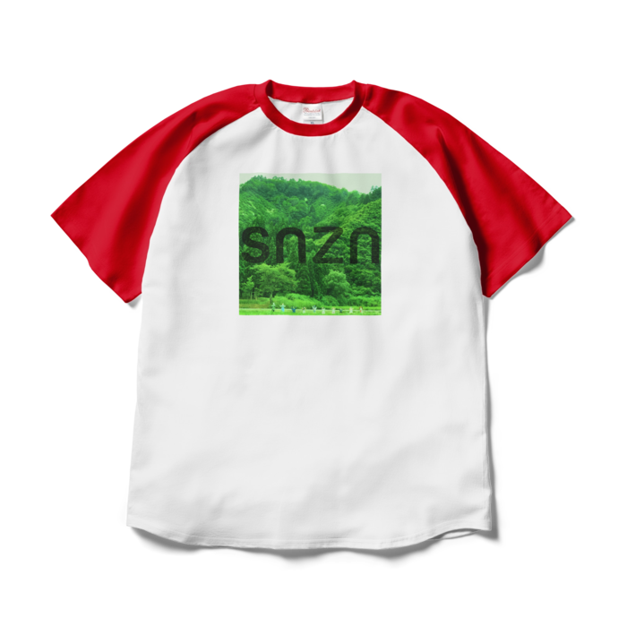 ラグランTシャツ - XL - ホワイト×レッド