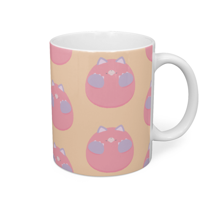 ピンク　マグカップ - 直径 8 cm / 高さ 9.5 cm