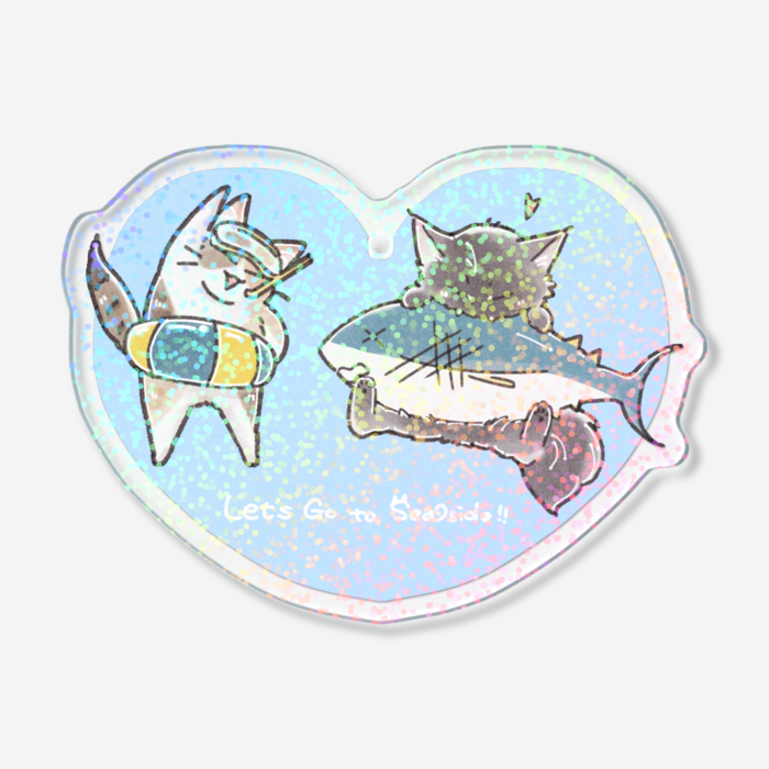 ホログラムアクリルキーホルダー - 70 × 70mm