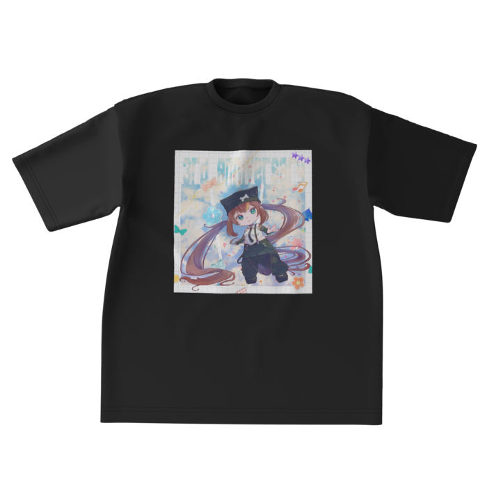 ビッグシルエットTシャツ - XL - 両面ブラック