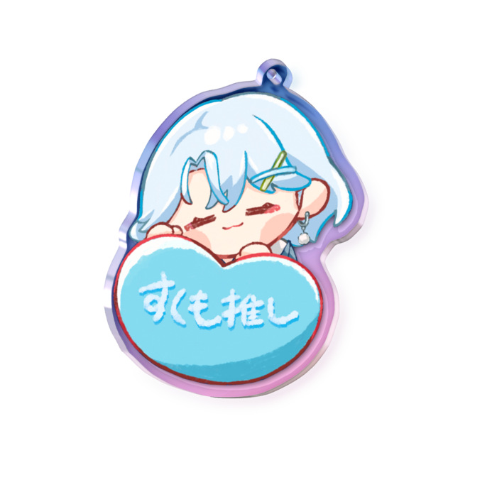 オーロラアクリルキーホルダー - 70 × 70mm