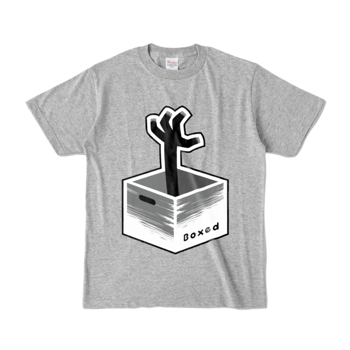 【濃Ｔ】黒：S（杢グレー）