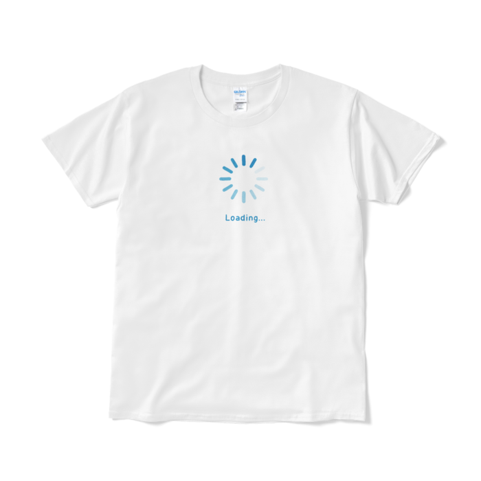 Loading…（ブルー）Tシャツ - L - ホワイト
