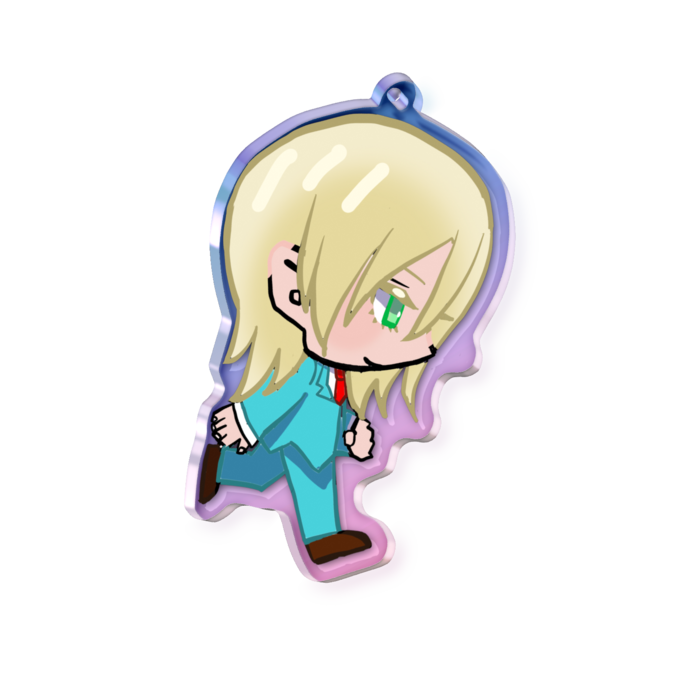 オーロラアクリルキーホルダー - 70 × 70mm