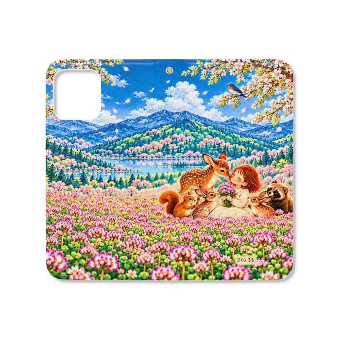 手帳型iPhoneケース（ベルトなし） - iPhone12 / 12 Pro - ストラップ穴 あり