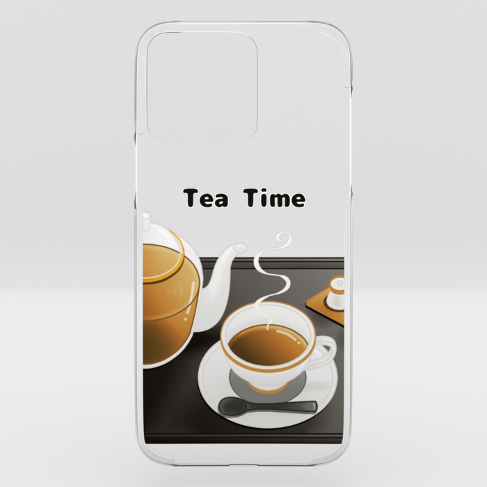 クリアiPhoneケース　紅茶　iPhone 14ProMax