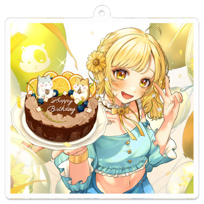 アクリルキーホルダー（コーティング） - 70 x 70 (mm)