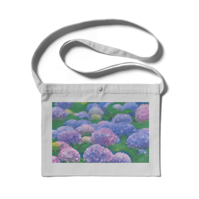 サコッシュ - 300 x 230 (mm) ライトグレー 水彩
