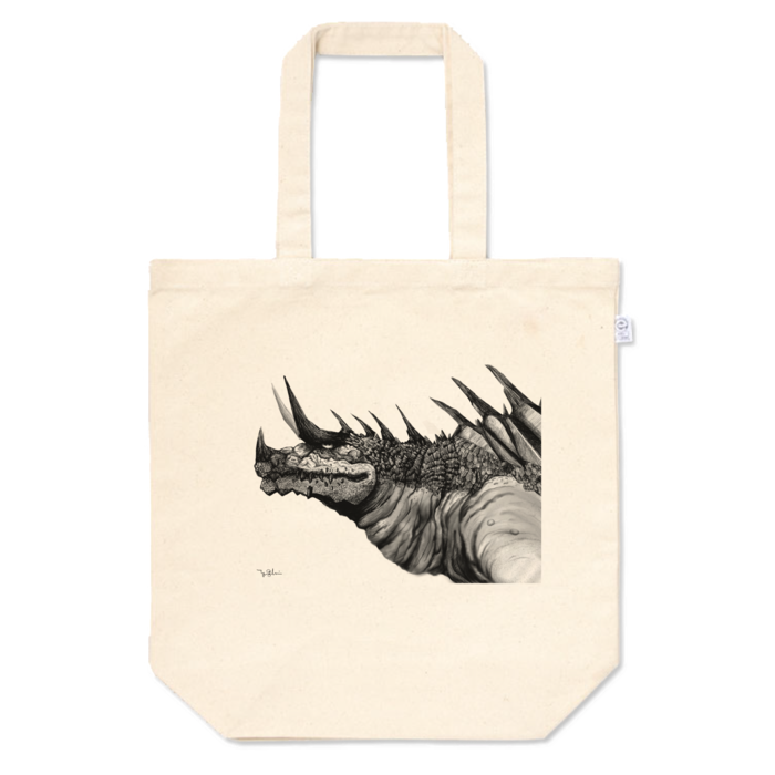 オリジナル怪獣イラスト トートバッグ おつまみプロ Booth
