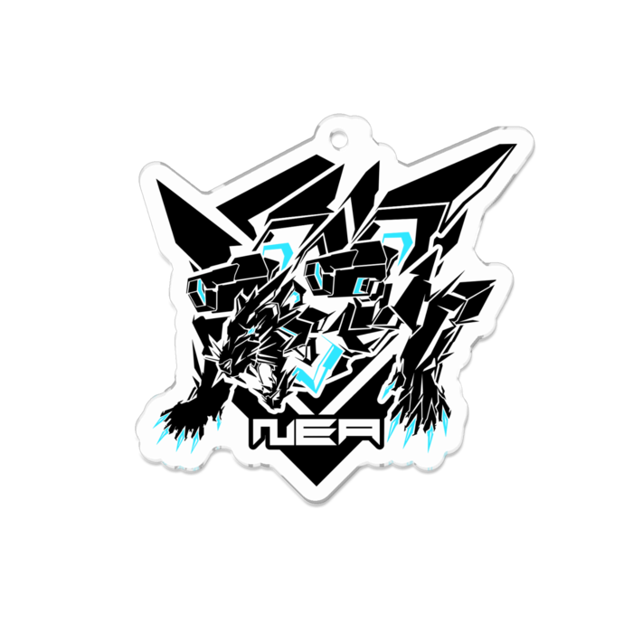 アクリルキーホルダー黒 - 70 x 70 (mm)