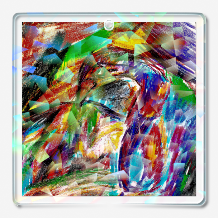 ホログラムアクリルキーホルダー - 50 × 50mm(1)