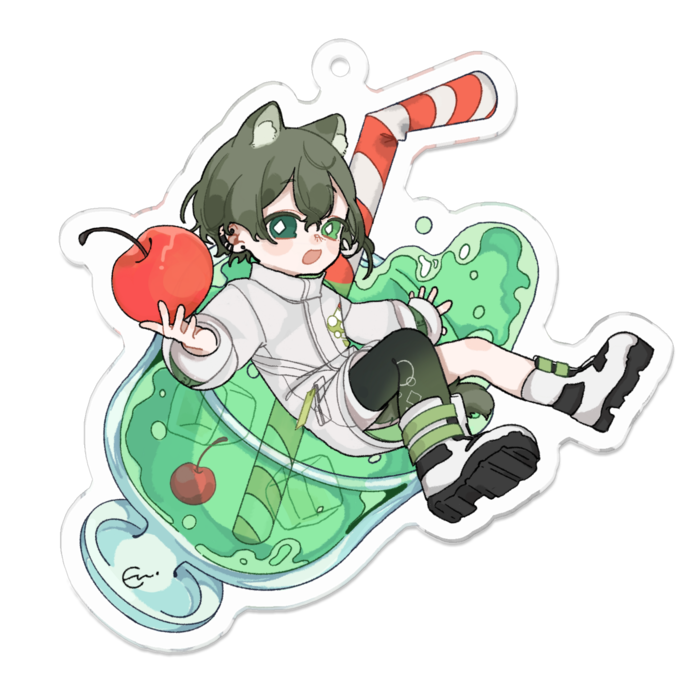 アクリルキーホルダー（コーティング） - 70 x 70 (mm)