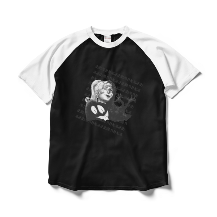 ラグランTシャツ - L - ブラック×ホワイト