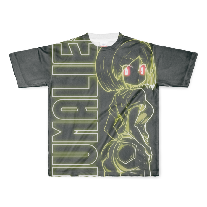 【イエロー】フルグラフィックTシャツ - L - 正面印刷のみ