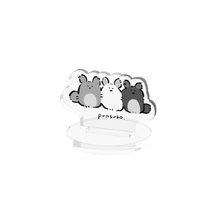 punsuko家のみんな(チビ) アクリルフィギュア - 50x50mm