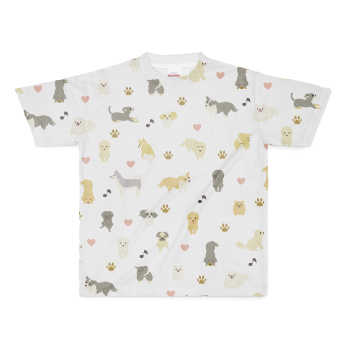 フルグラフィックTシャツ　白　M
