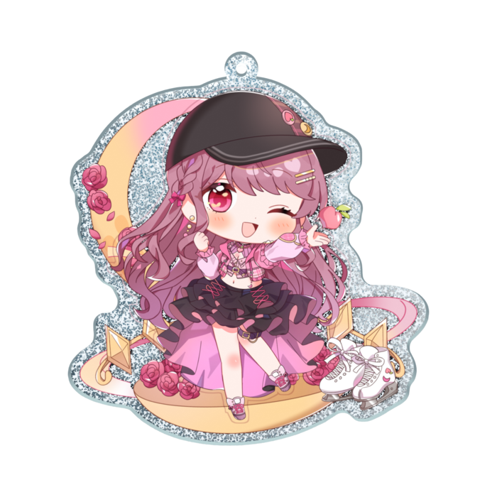 ラメアクリルキーホルダー - 70 × 70mm