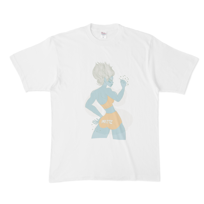 青ぷりぷりちゃんTシャツ - XL