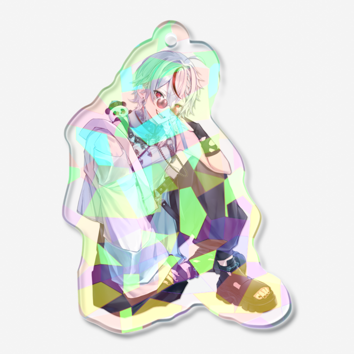 ホログラムアクリルキーホルダー - 50 × 50mm