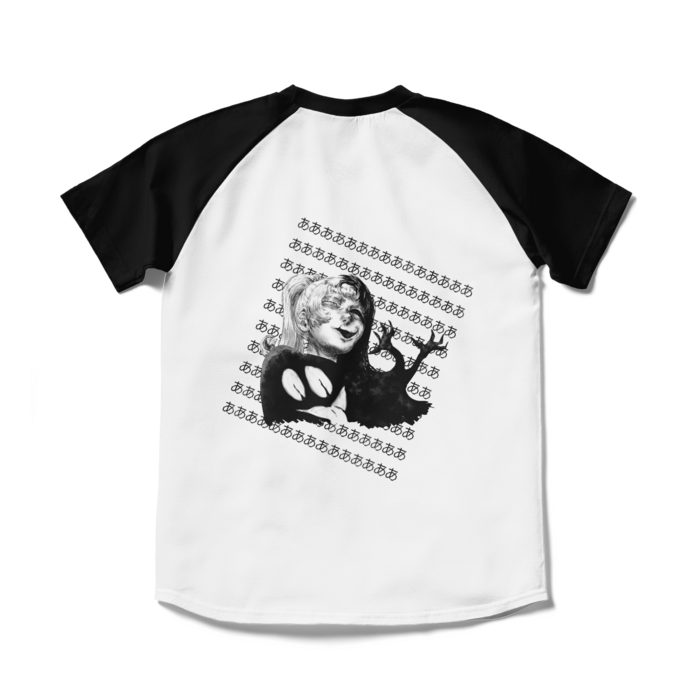 ラグランTシャツ - S - ホワイト×ブラック