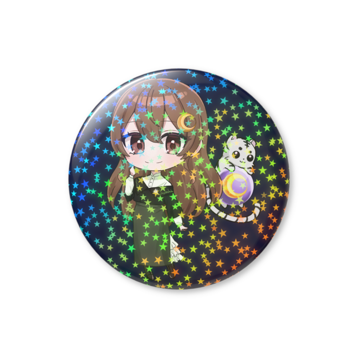 ホログラム缶バッジ STAR - 76mm