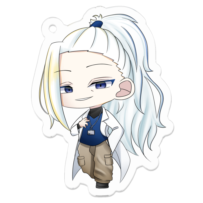 先生アクリルキーホルダー - 50 x 50 (mm)