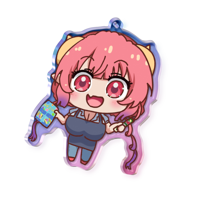 オーロラアクリルキーホルダー - 70 × 70mm