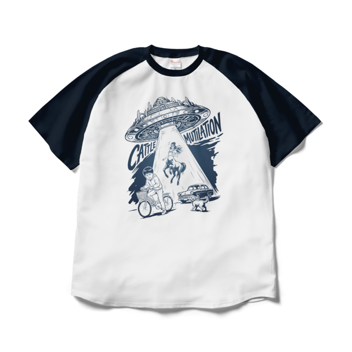 ラグラン白紺 - XL -