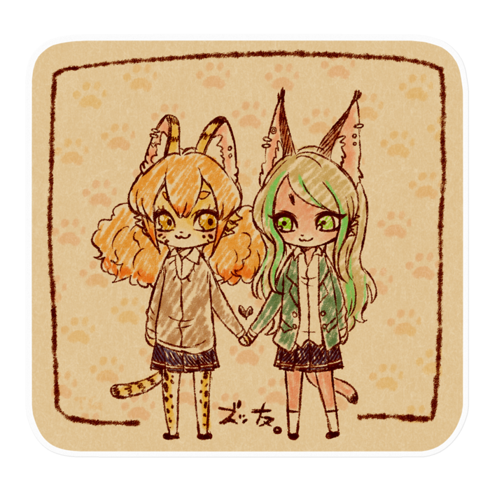 ズッ友コンビ/クラフト風:クリア素材